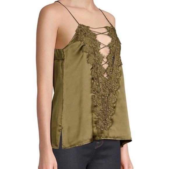 CAMI NYC The Charlie Silk Cami in Olive NWOT - Picture 3 of 10